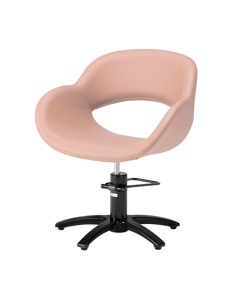 Thea - Pink styling chair with black cross base